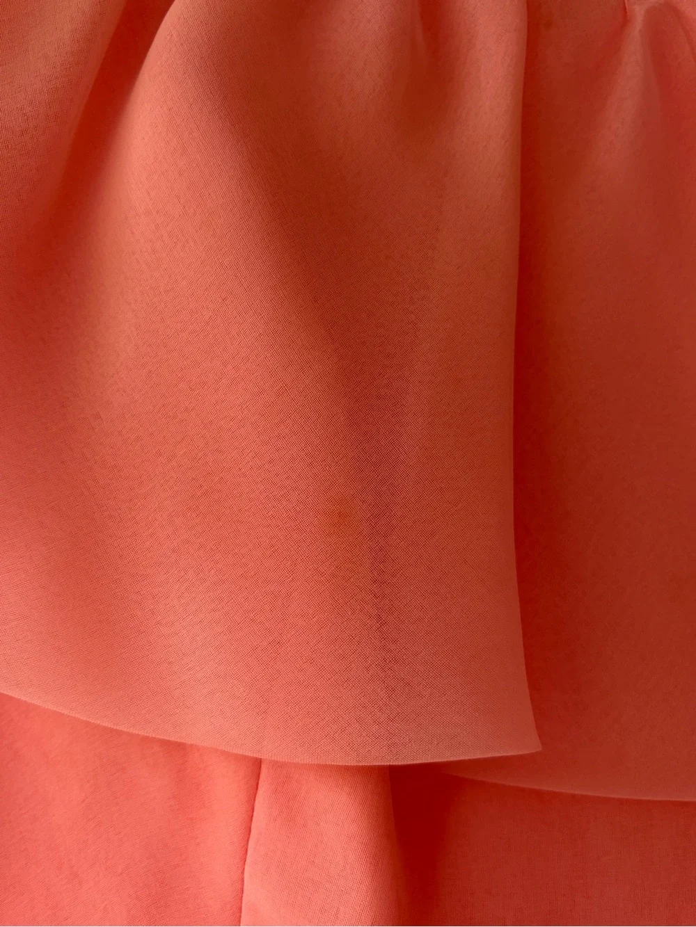 Women's Coral Pink Chiffon A-Line Dress